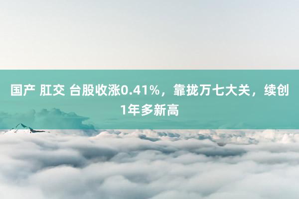 国产 肛交 台股收涨0.41%，靠拢万七大关，续创1年多新高